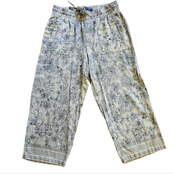 Floral Print Women's Pants-Size Large - Picture 5 of 17